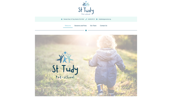 Screenshot of the St Tudy Preschool website