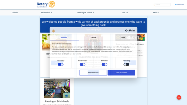 Screenshot of the Rotary Club Of Bathavon Trust Fund website