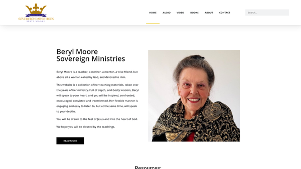 Screenshot of the Oasis Community Trust website