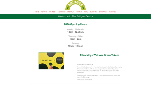 Screenshot of the Bridges website