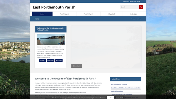 Screenshot of the Friends Of East Portlemouth Parish Church website