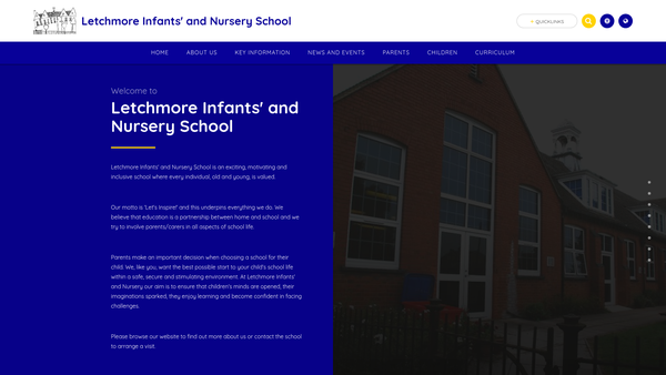 Screenshot of the Letchmore Road Infant School Parent Teacher Association website
