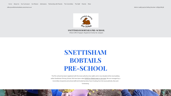 Screenshot of the Snettisham Bobtails website