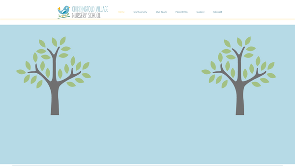 Screenshot of the Chiddingfold Village Nursery School website