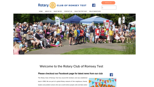 Screenshot of the Rotary Club Of Romsey Test Trust Fund website