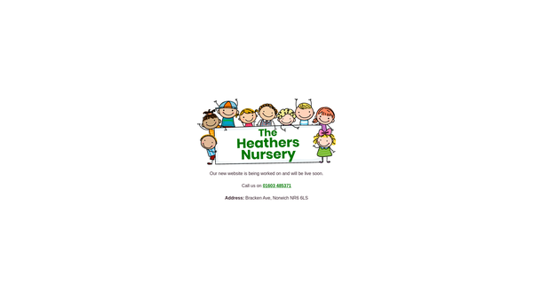 Screenshot of the The Heathers Nursery website