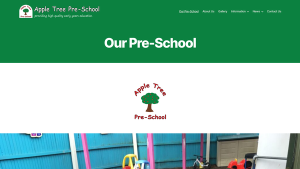 Screenshot of the Apple Tree Pre-School, Kingswood website