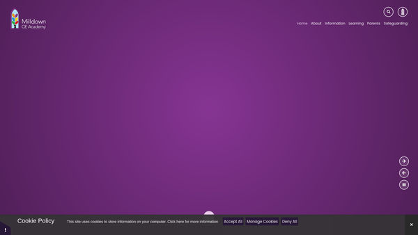 Screenshot of the Friends of Milldown CE Academy website