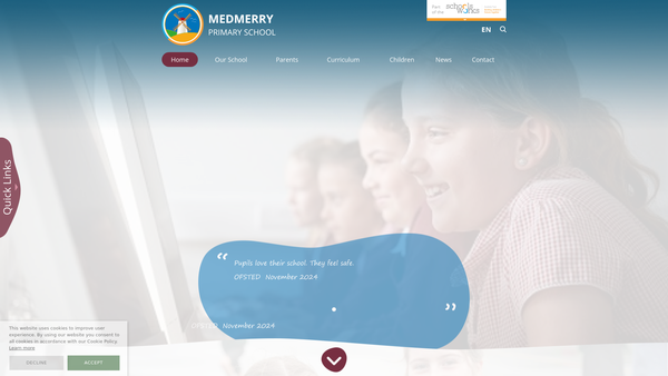 Screenshot of the Friends Of Medmerry School website