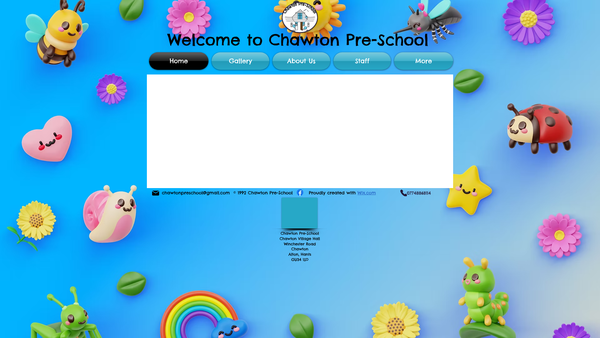 Screenshot of the Chawton Pre-School website
