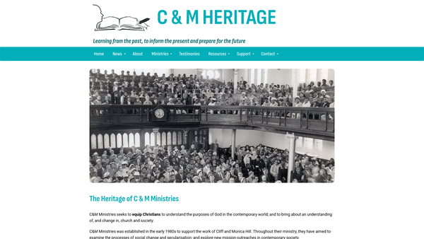 Screenshot of the C And M Ministries website