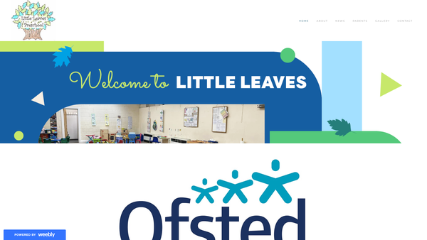 Screenshot of the Little Leaves Pre-School website