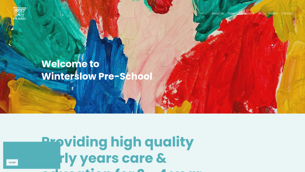 Screenshot of the Winterslow Pre-School And Toddlers Group website