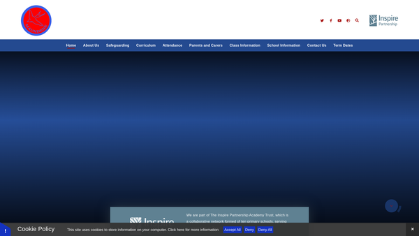 Screenshot of the Friends Of Maundene School Parent Teacher Association website