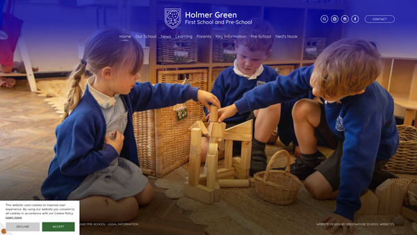 Screenshot of the Friends of Holmer Green First School and Pre-School website