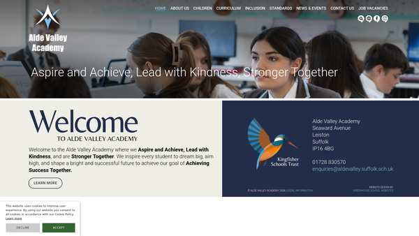 Screenshot of the The Friends Of Alde Valley School website