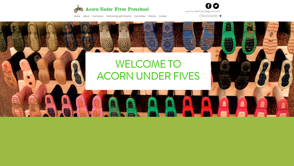 Screenshot of the Acorn Under Fives (Birstall) website