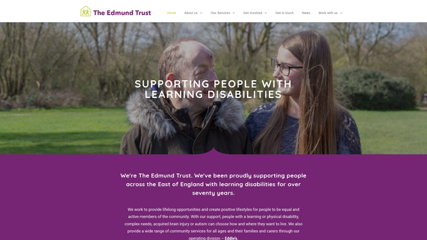 Screenshot of the The Edmund Trust website