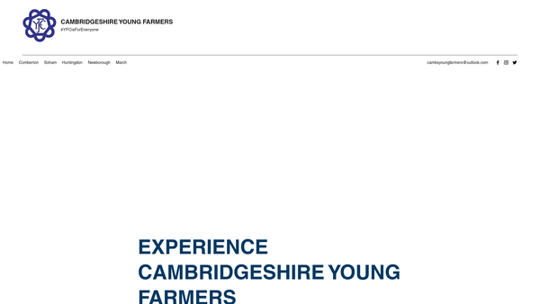Screenshot of the The Cambridgeshire And Peterborough Federation Of Young Farmers' Clubs website
