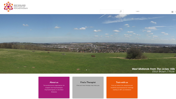 Screenshot of the West Midlands Institute Of Psychotherapy website