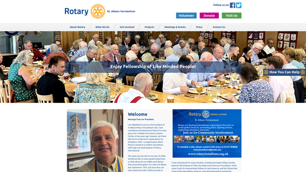 Screenshot of the Rotary Club Of St Albans Verulamium Trust Fund website