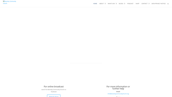 Screenshot of the Beverley Community Church website