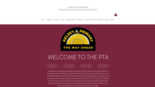 Screenshot of the North Kelsey Parent Teachers Association website