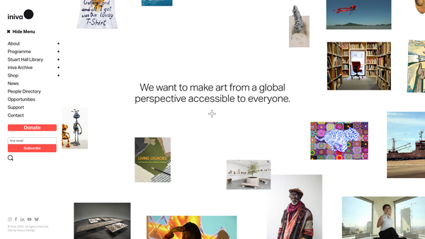 Screenshot of the Institute Of International Visual Arts website