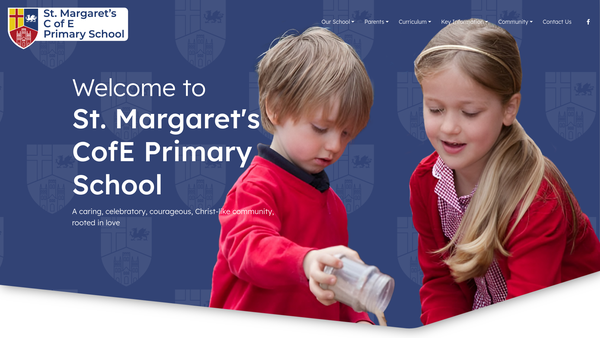 Screenshot of the Friends Of St Margaret's C E Primary School (Durham) website