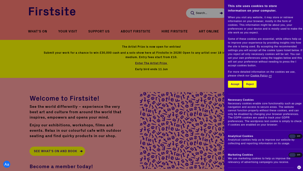 Screenshot of the Firstsite Limited website
