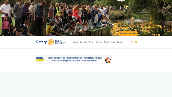 Screenshot of the Rotary Club Of Canterbury Trust Fund website