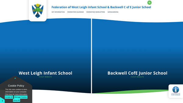 Screenshot of the Backwell Junior School Association website