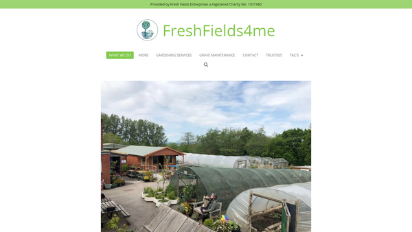 Screenshot of the Fresh Fields Enterprises website
