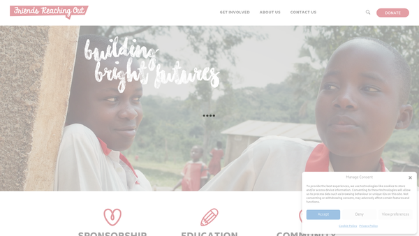 Screenshot of the Friends Reaching Out website