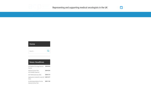 Screenshot of the Association Of Cancer Physicians website
