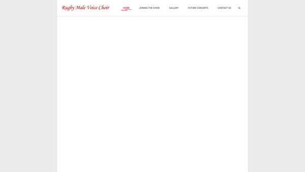 Screenshot of the Rugby Male Voice Choir website