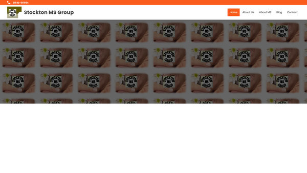 Screenshot of the Stockton Multiple Sclerosis Group website