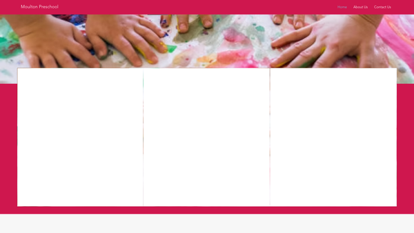 Screenshot of the Moulton Preschool website
