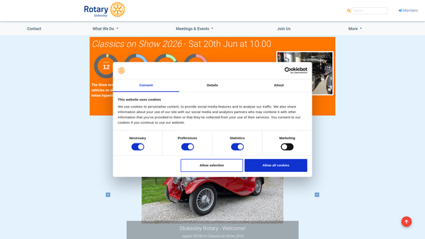 Screenshot of the Rotary Club Of Stokesley Trust Fund website