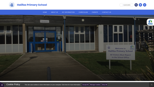 Screenshot of the Friends Of Halifax website
