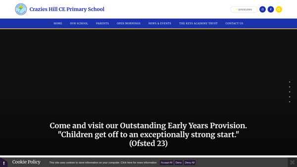 Screenshot of the Crazies Hill School Educational Trust website