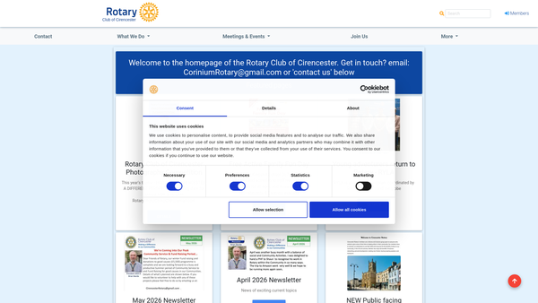 Screenshot of the Rotary Club Of Cirencester Trust Fund website