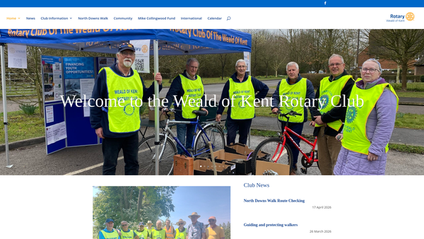Screenshot of the Rotary Club Of The Weald Of Kent Trust Fund website
