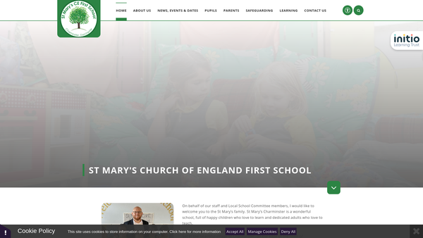 Screenshot of the St Marys School Association website