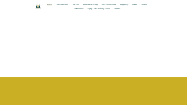 Screenshot of the Digby Village Playgroup website