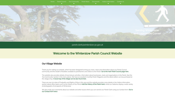 Screenshot of the Friendship Day Centre, Winterslow website