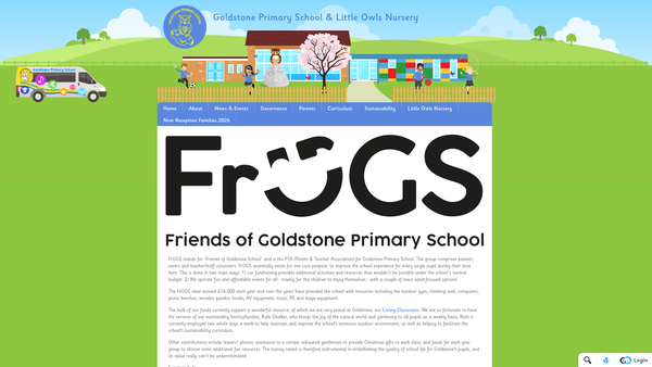 Screenshot of the Friends Of Goldstone School website