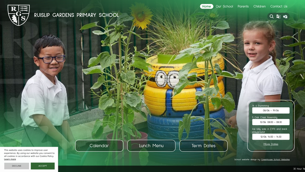 Screenshot of the Supporters And Teachers At Ruislip Gardens School website