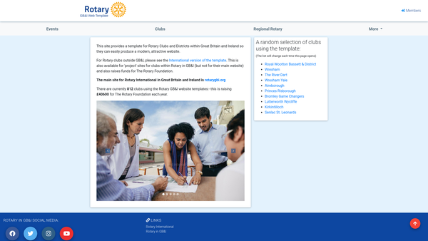 Screenshot of the The Rotary Club Of Leeds Elmete Charity Fund website