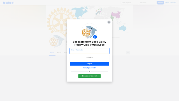 Screenshot of the Rotary Club Of Looe Valley Trust Fund website